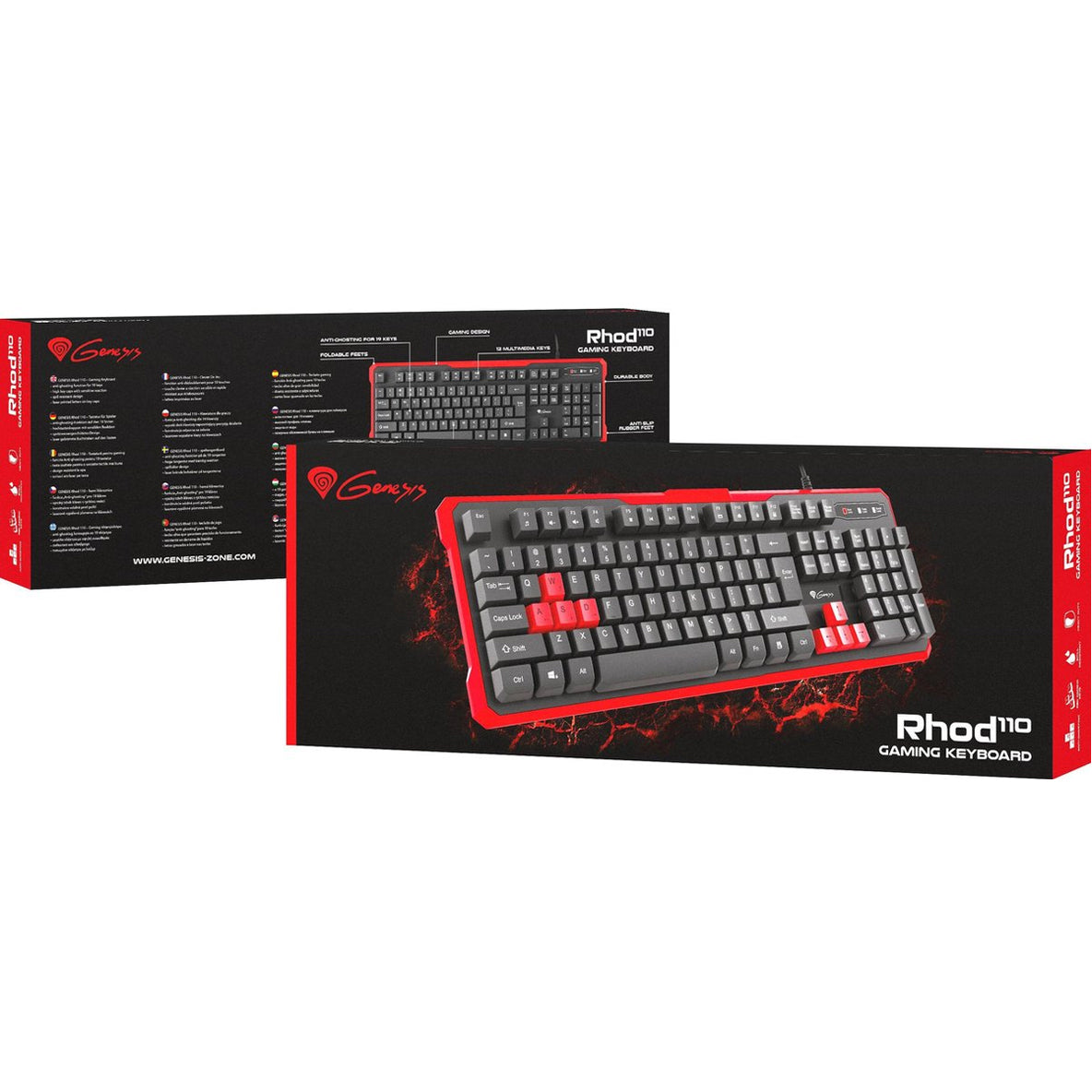 Genesis Rhod 110 - Gaming Toetsenbord - US Layout Genesis Rhod 110 - Gaming Toetsenbord - US Layout